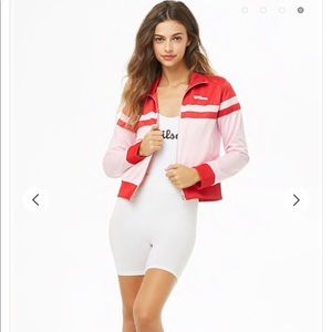 F21 Wilson Stripped Logo Jacket *read description*